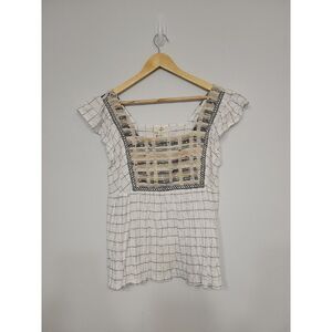 Entro Women's‎ Top Size Small Geometric Babydoll